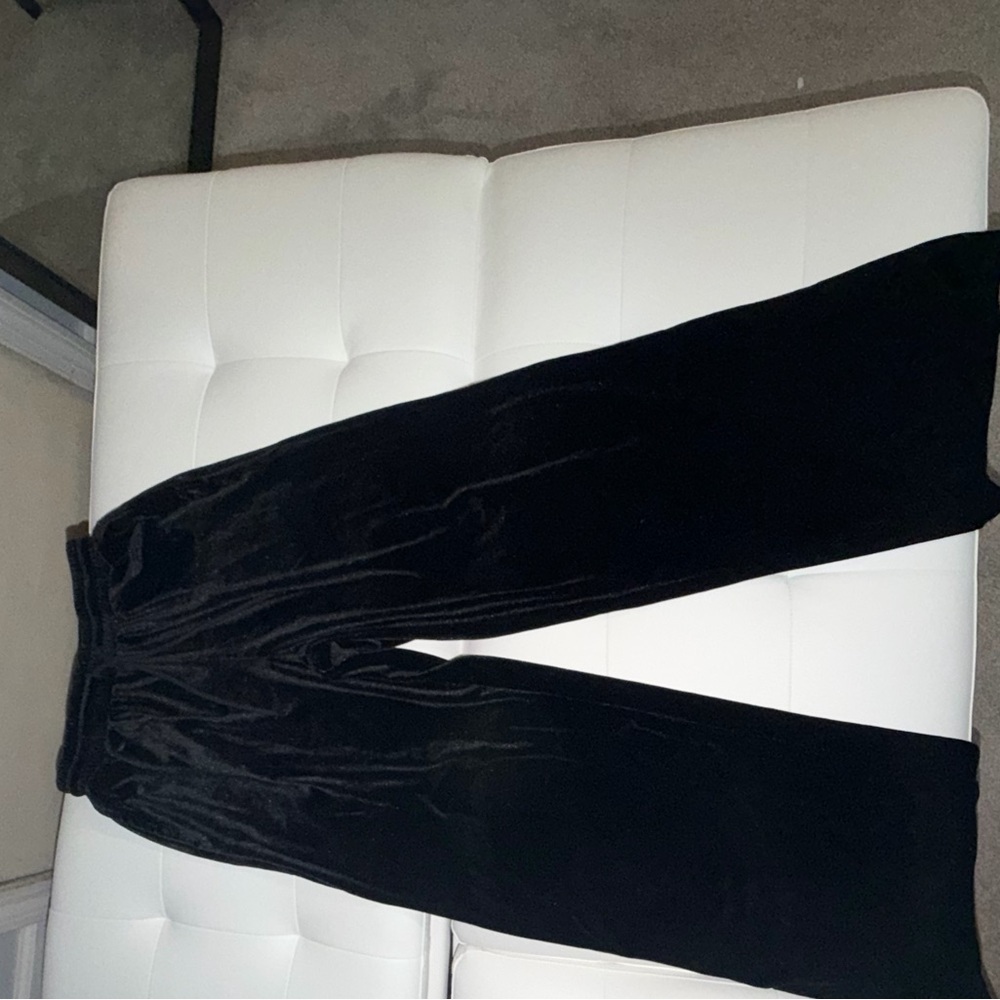 SHEIN Black Velvet Boot Cut Pants